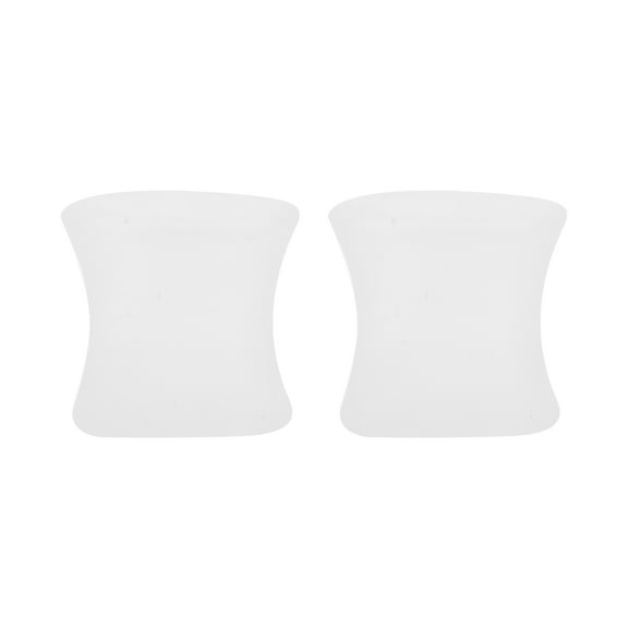 Unique Bargains 2 Pcs Breathable Toe Separators Prevent Pain for Corns Blisters Small Clear SEBS Fiber Cloth