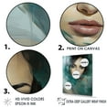thumbnail image 3 of Designart "Teal Tales In A Woman'S Portrait" Fashion Woman Floater Framed Wall Decor, 3 of 5
