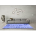 thumbnail image 3 of Ahgly Company Machine Washable Indoor Square Patchwork Blue Transitional Area Rugs, 6' Square, 3 of 4