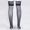 thumbnail image 2 of Faithtur Bas Cuisse Genouillères en Dentelle Transparente, 2 of 4