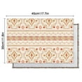 thumbnail image 6 of Boho Vintage Flax Placemats Set of 4, 12x18 Inch Tribal Rustic Artistic Style Table Mats, Washable Classic Ethnic Decor for Earthy Kitchen or Dining Room Use, 6 of 6