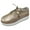 Gold, variant on Vedolay Wide Casual Shoes For Women Women's Shoes Lug Sole Slip On Low Heel Platform Penny Loafers,Gold 9
