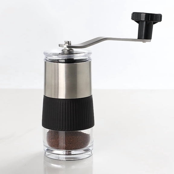 Manual Coffee Grinder, Adjustable Coarseness Hand Crank Coffee Bean Mill, Portable Burr Grinder for French Press, Pour Over, Espresso, Travel Camping Home Use, Stainless Steel Body