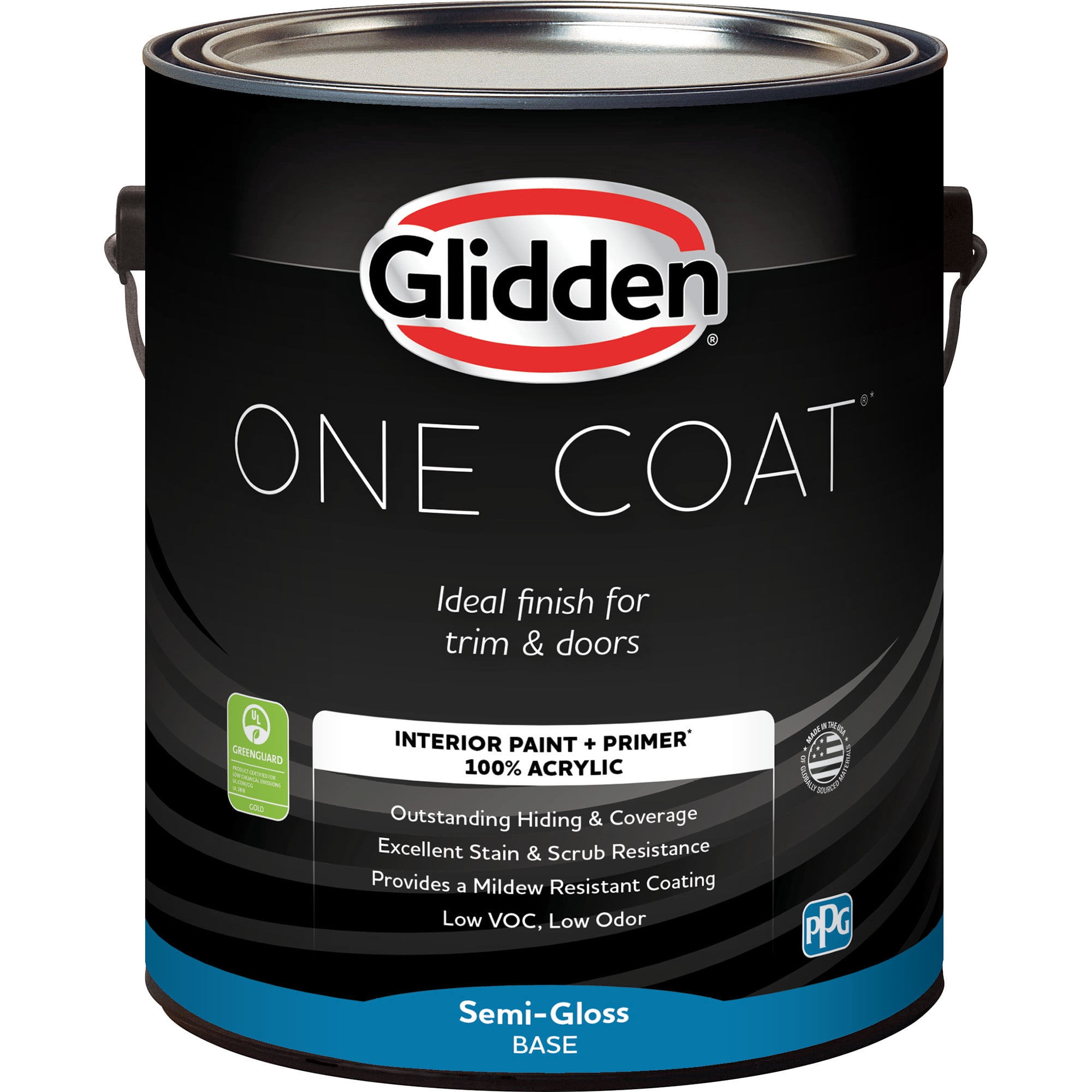 Glidden One Coat Pony Tail / Beige Semi-Gloss Interior Paint with Primer, 1 Gallon