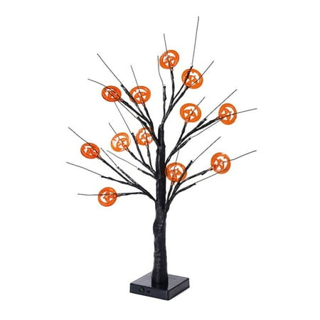 

Delivery on time!!Artificial & Dried LED Flowers Night Light Halloween Led Ghost Festival Pumpkin Bat Led Light Birch Tree Lamp
