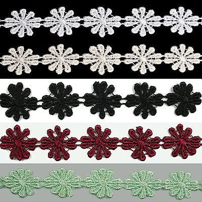 white daisy  1 inch wide trim selling by yard 