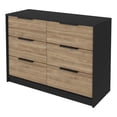 thumbnail image 1 of FM FURNITURE Marion Slide And Pull Dresser Four Drawers Engineered Wood Black, 1 of 8