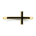 thumbnail image 4 of 14K Yellow Gold Ring Band Themed Antiqued Sideways Cross, Size 5, 4 of 5