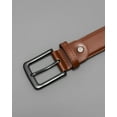 thumbnail image 4 of Timarkment Mens Belt Brown Leather Belts for Men Black Buckle Men Belt for Casual Work, 4 of 7