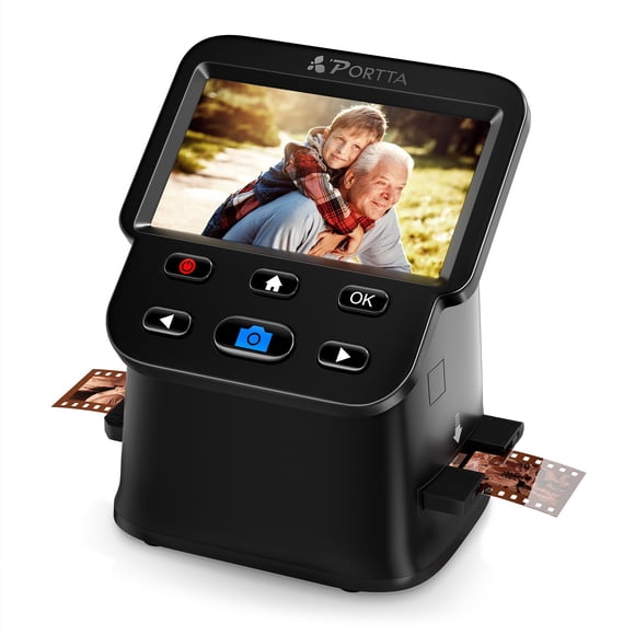 Escáner de películas Portta 22 MP con pantalla LCD de 5" y HDMI, tarjeta SD