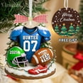 thumbnail image 4 of Personalized Football Christmas Ornament 2025 Xmas Gift For Football Player Gift For Football Football Helmet Football Uniform Gift For Kids, 4 of 5