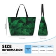 thumbnail image 4 of Naloa Green Leave Fern Large Capacity Beach Bag, Waterproof Sandproof Beach Swim Pool Bag Tote Bag for Women, 4 of 7