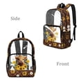 thumbnail image 2 of FKELYI 17 Inch Clear Backpack for Boys & Girls, Kids Backpack See Through Schoolbag Sunflower Highland Cow Print Spacious Bookbag Travel Bags for Elementary Student, 2 of 7