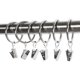 thumbnail image 1 of 12 Pinzas de Gancho de Deslizador de Cortina de Cromo con Tratamiento de Ventana de Ojal de Anillos , Resistente 4.0 mm × 45 mm BLESIY Gancho de anillo de cortina con clips, 1 of 8