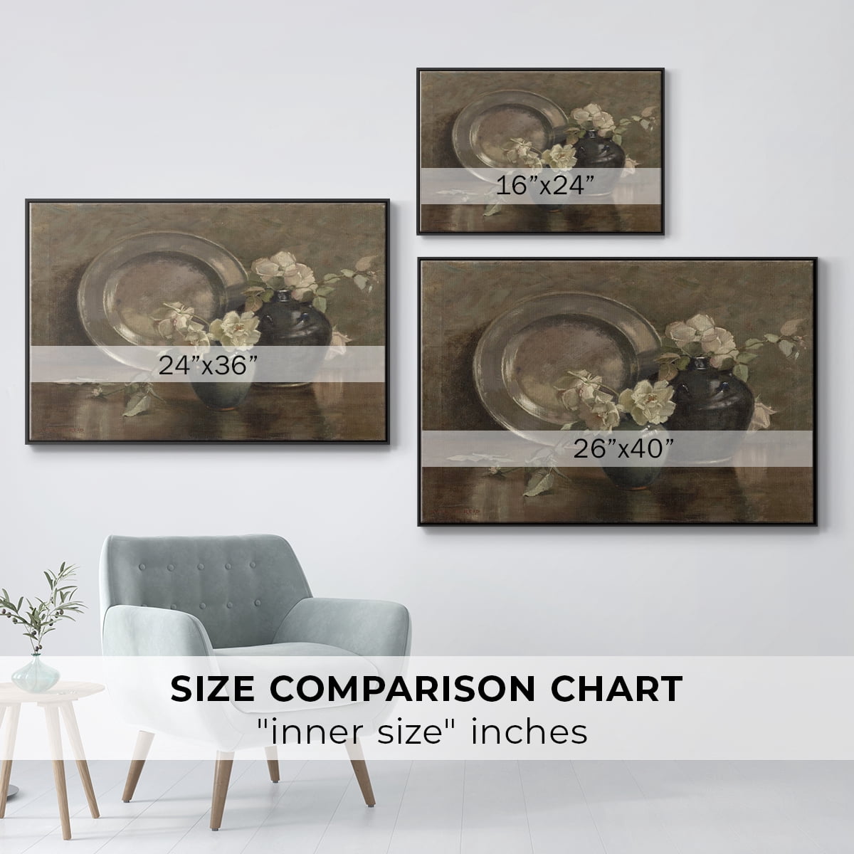Vintage Botanical Print-XXXIV By Wexford Home Framed in Black Wood Gallery Wrapped Canvas 17 in. x 25 in.