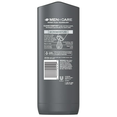 Dove Men+Care Body and Face Wash Clean Comfort 13.5 oz (Pack of 6)