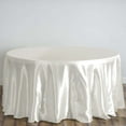 thumbnail image 2 of Efavormart 120 Inch Satin Round Tablecloth, Washable Linen Table Cover, Decorative Silky Fabric for Wedding, Party, Banquet Events - Ivory, 2 of 10