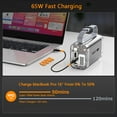 thumbnail image 6 of 30000mAh Power Bank Laptop Portable Charger 3 Ports, IP67 with LED Lights and See-Through IPS Screen, 65W Power Station Battery Pack for iPhone Series, Samsung, MacBook, Dell, ipad,etc, 6 of 8