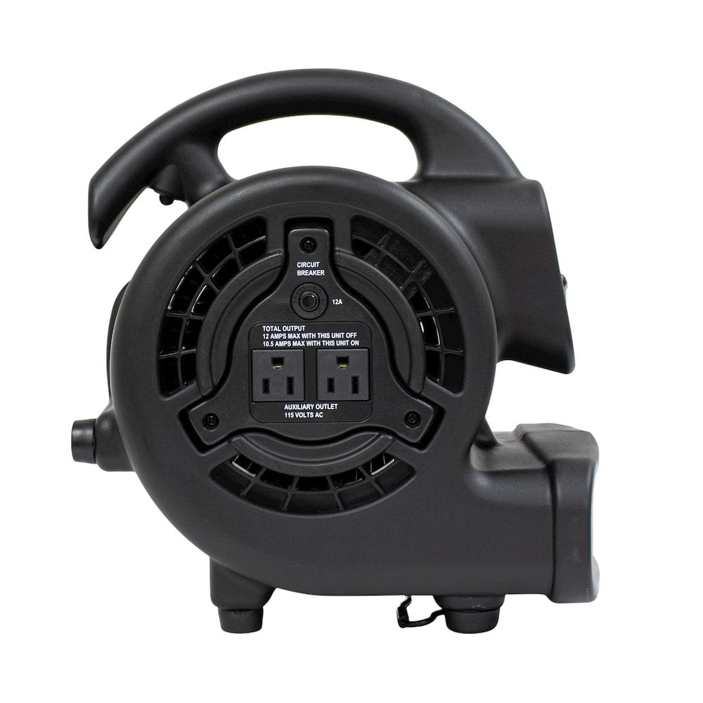XPOWER P-80A 600 CFM Multi-Purpose Mini Air Mover, Utility Fan, Dryer, Blower - Black