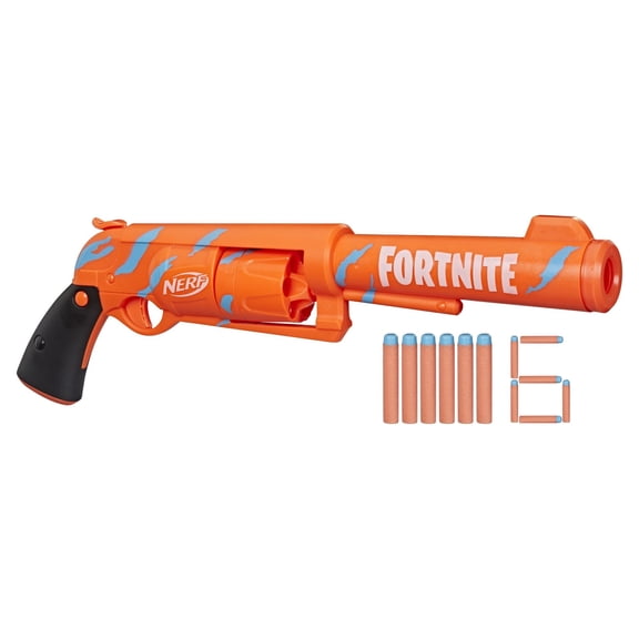 Nerf Fortnite 6 SH Rotating Drum Dart Blaster with 6 Darts Kids Toys for Outdoor Summer Games Ages 8 and Up