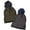 Black(Gold) & Navy(Gold), variant on Women's Cable Knit Winter Warm Pom-Pom Knit Beanies with Rhinestone Accent Design, Black / Gold