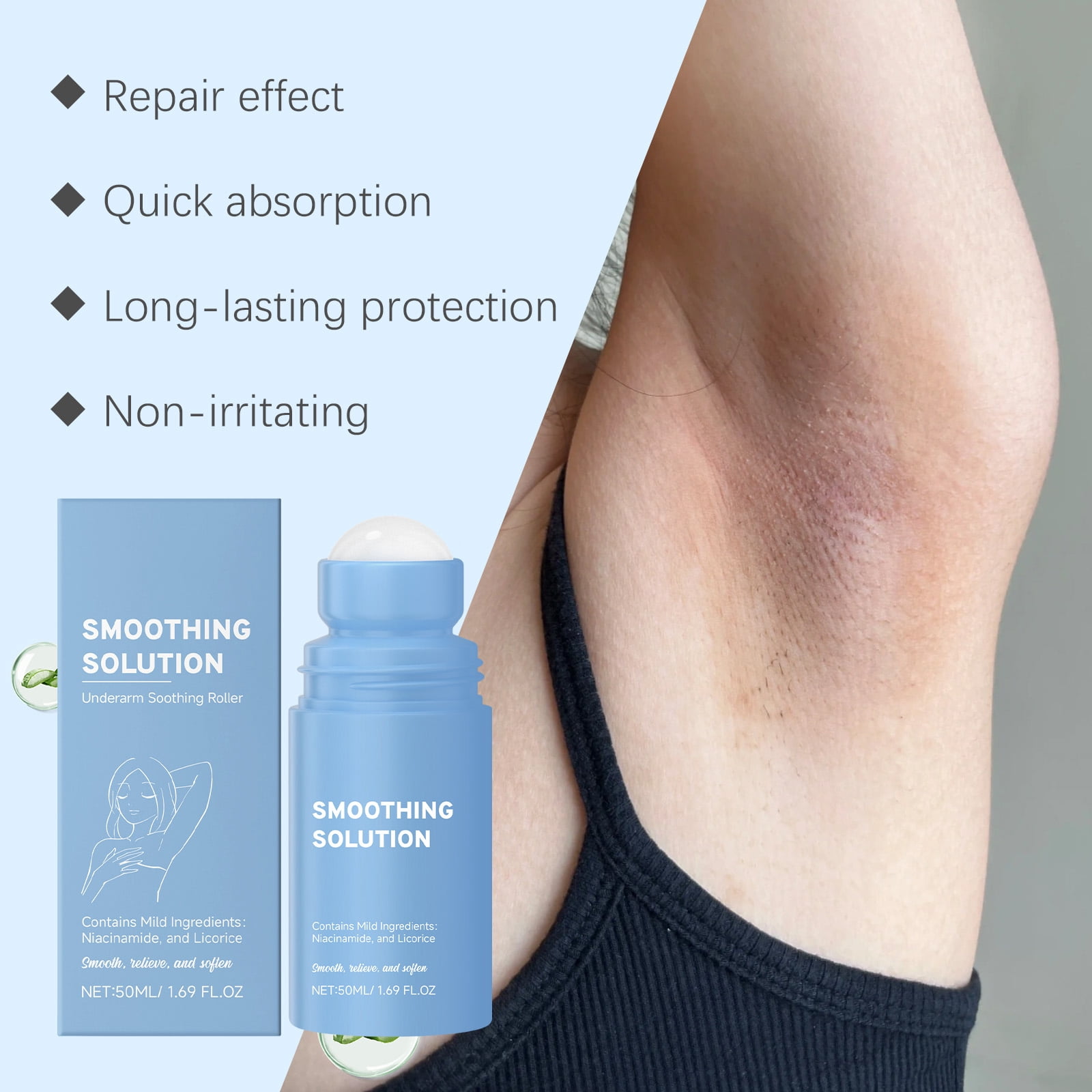 Alvantor After Shave Roll On for Women, Smoothing Solution, Relieve and Soften Skin, 1.69fl.oz