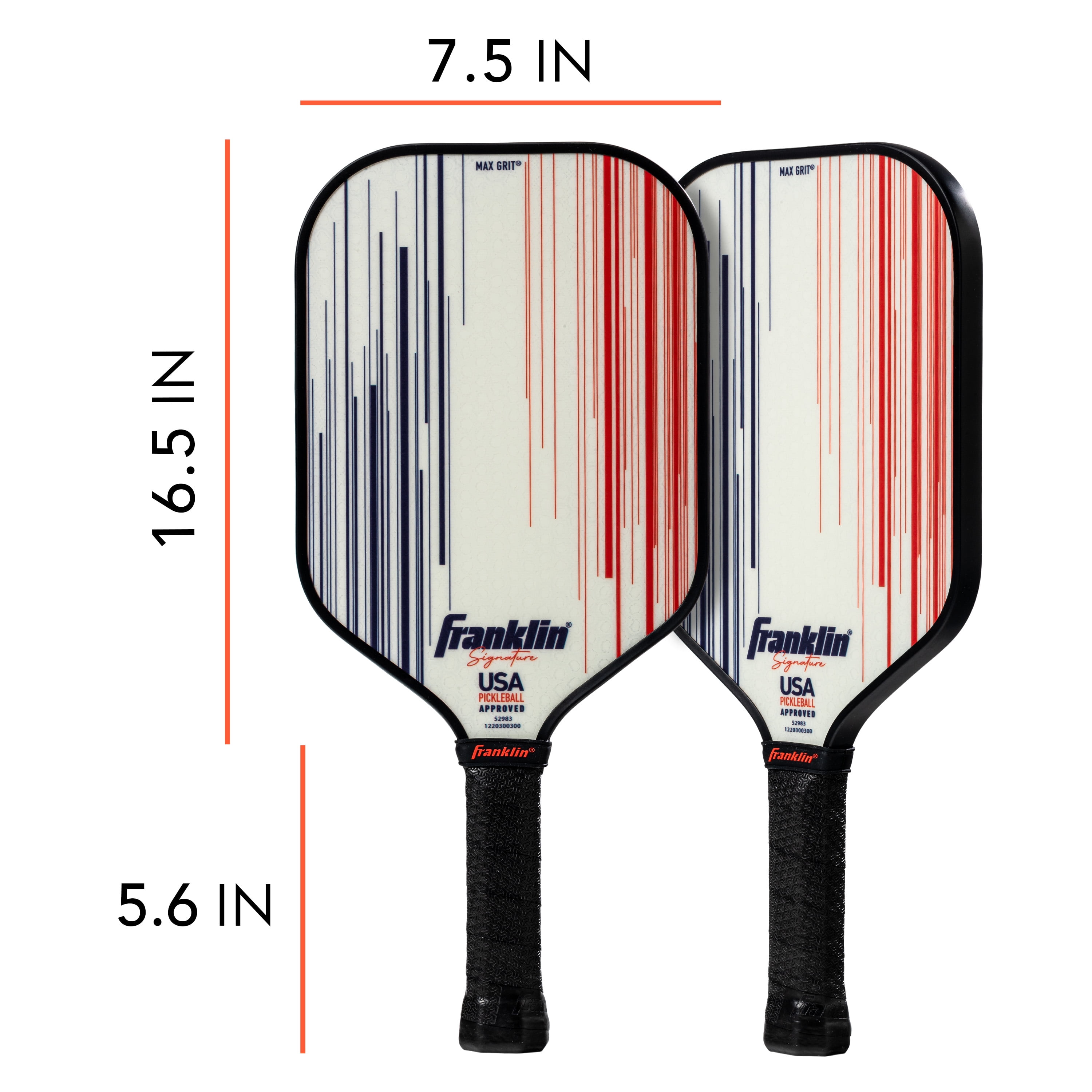 Franklin Sports Signature Pro Pickleballs - 13mm Poly Core Racket - White