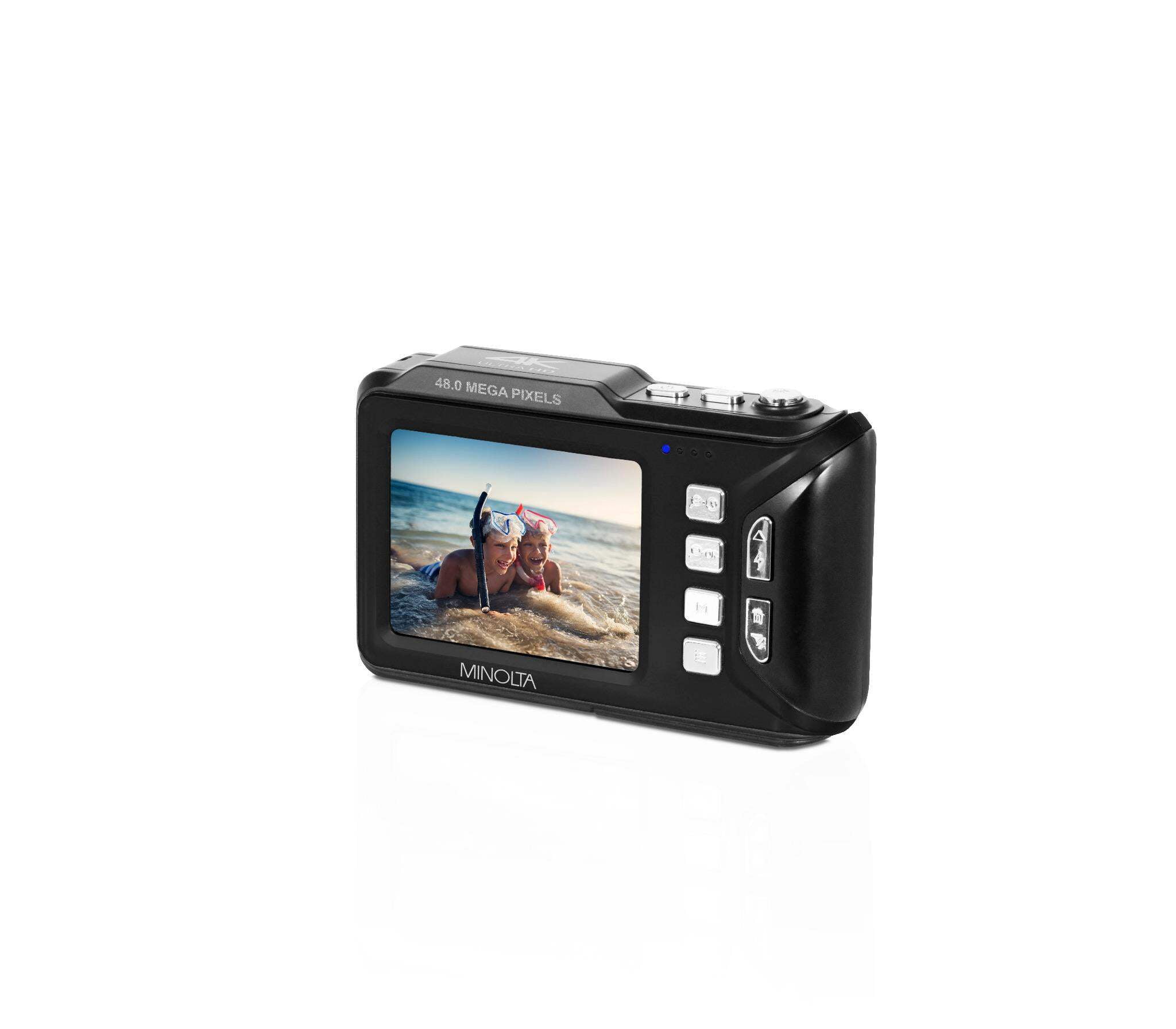 Minolta MN60WP-M MN60WP 48 MP 4K Ultra HD Waterproof Camera with Wi-Fi & Dual LCD - Magenta