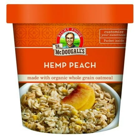UPC 767335000081 product image for Dr. McDougall's Whole Grain Oatmeal Cup, Hemp Peach, 3 Oz | upcitemdb.com