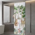 thumbnail image 3 of Spring Forest Animals Window Privacy Film, Floral Botanical Trees Grey Wooden Static Cling UV Sun Blocking Heat Control Window Tint Day and Night, Non-Adhesive One Way Privacy Cover 29.5''x78.7'', 3 of 7