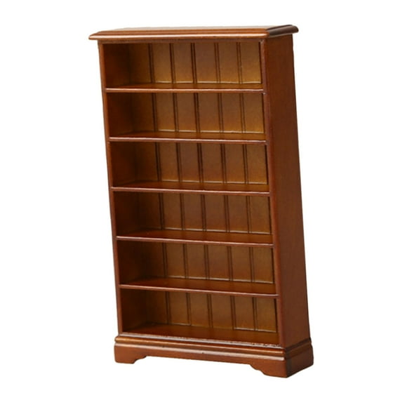 Gabinete de casa de muñecas a escala 1:12, minimuebles para casa de muñecas, decoración de dormitorio con escenas de vida Marrón