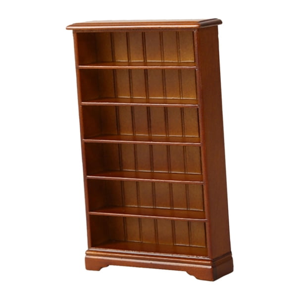 Gabinete de casa de muñecas a escala 1:12, minimuebles para casa de muñecas, decoración de dormitorio con escenas de vida Marrón