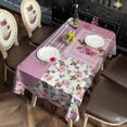 thumbnail image 5 of Pioneer Flower Floral Print Pattern Rectangle Tablecloth 60"x120",Waterproof Polyester Rectangle Table Cloth, Wipeable Spillproof Polyester Tablecloth for Dining, Camping, Indoor and Outdoor, 5 of 6