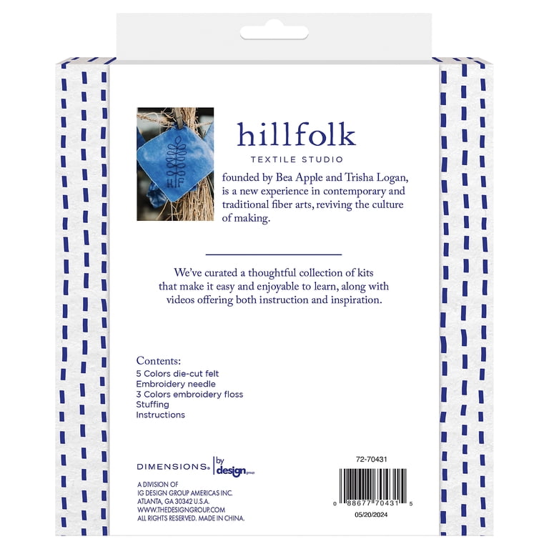 Hillfolk Appliqued Beetle Kit with Die-Cut Felt and Instructions