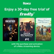 Roku Streamer Plus - 4K & HDR Roku Streaming Device for TV with Voice Remote - Free & Live TV
