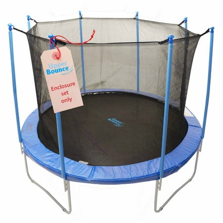 Trampoline Enclosure Set, to fit 15 FT. Round Frames, for 4 or 8 W-Shaped Legs -Set Includes: Net, Poles & Hardware Only