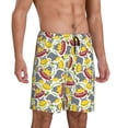thumbnail image 2 of Naloa Hippopotamus Men's Short Pajama Pants, Pj Shorts, Lounge Comfort Shorts-4X-Large, 2 of 6