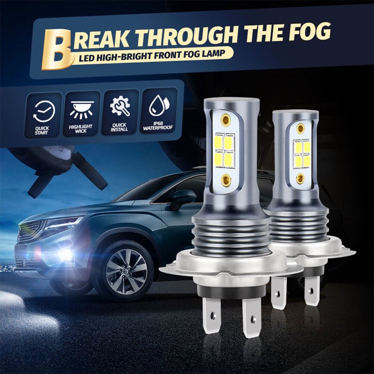 H7 LED Headlight Bulb Kit For Honda Goldwing GL1800 (2001-2008) – 6000K White, 2-Pack