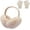 Beige, variant on Women Winter Foldable Earmuffs and Gloves Set, Warm Plush Ear Muffs Ear Warmers Outdoor Ear Covers