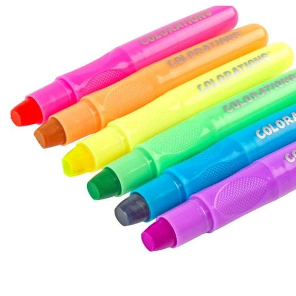 Colorations Neon Smooth & Silky Sticks - 6 Colors