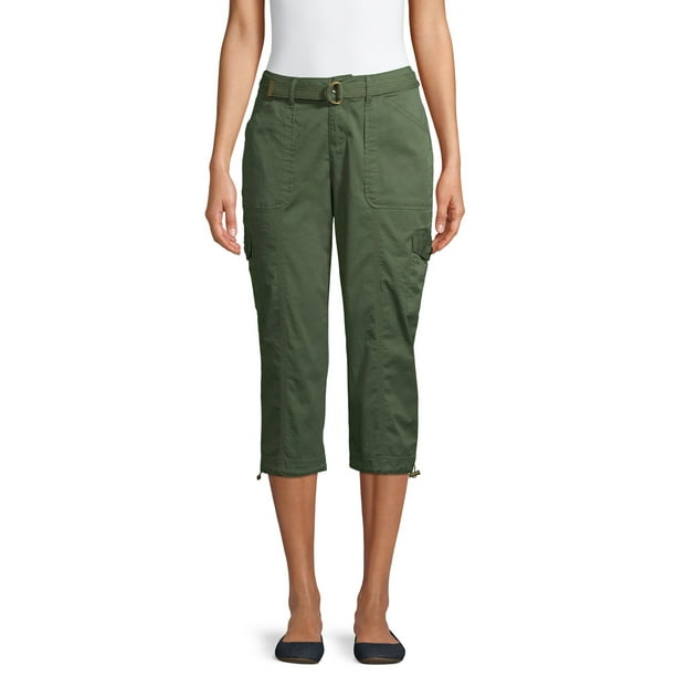 Time and Tru Time and Tru Belted Cargo Capri Pants