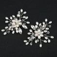 thumbnail image 2 of AURARMLET White Rhinestone Crystal Shoe Clips for Shoes, Hats, Clutches - Elegant and Stylish Accessory, 2 of 8