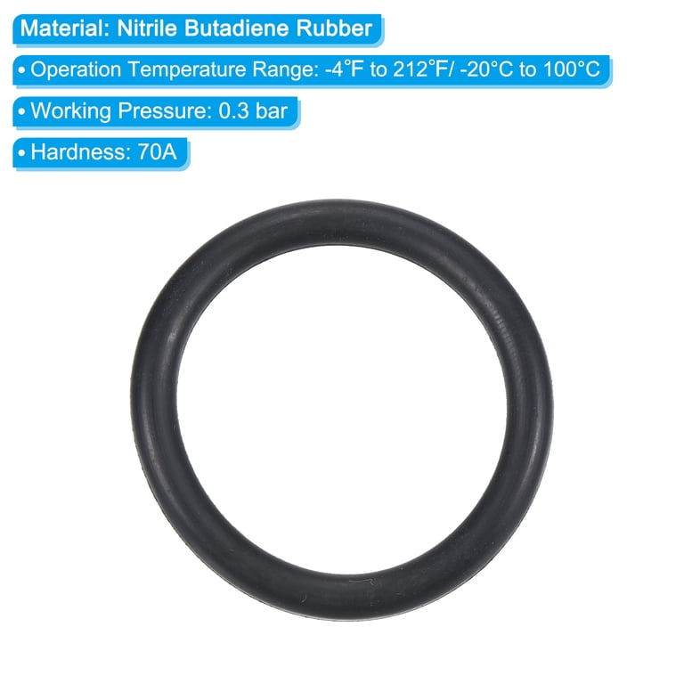 10 O-Ring In Gomma Nitrilica 47.2x52x2.4mm – Guarnizioni Di Tenuta Nere Uxcell