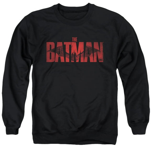 The Batman (2022) Crimson Drawn Bat Logo Unisex Adult Crewneck Sweatshirt