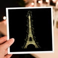 thumbnail image 6 of 3drose, Paris Dream Bigger Inspirational Design Black and Gold, 1 Greeting Card with Envelope, 6 of 6