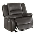 thumbnail image 4 of OakvillePark Mulberry Faux Leather Upholstered Reclining Chair, Brown, 4 of 8
