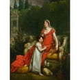 thumbnail image 3 of François Gérard 19x24 Black Modern Framed Museum Art Print Titled - Elisa Bonaparte with Her Daughter Napoleona Baciocchi (1810), 3 of 5
