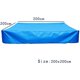 thumbnail image 3 of Cubierta para arenero, cubierta para arenero a prueba de polvo con cordón Cubierta para arenero para niños al aire libre de gran calidad para granjas de piscinas (120 * 120 * 20 cm) azul, 3 of 5