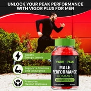 Vigor Plus Gummies for Men – VigorPlus Male Virility Solution, Vigor Plus Overall Daily Health to Support Performance, 5 Pack, 300 Gummies