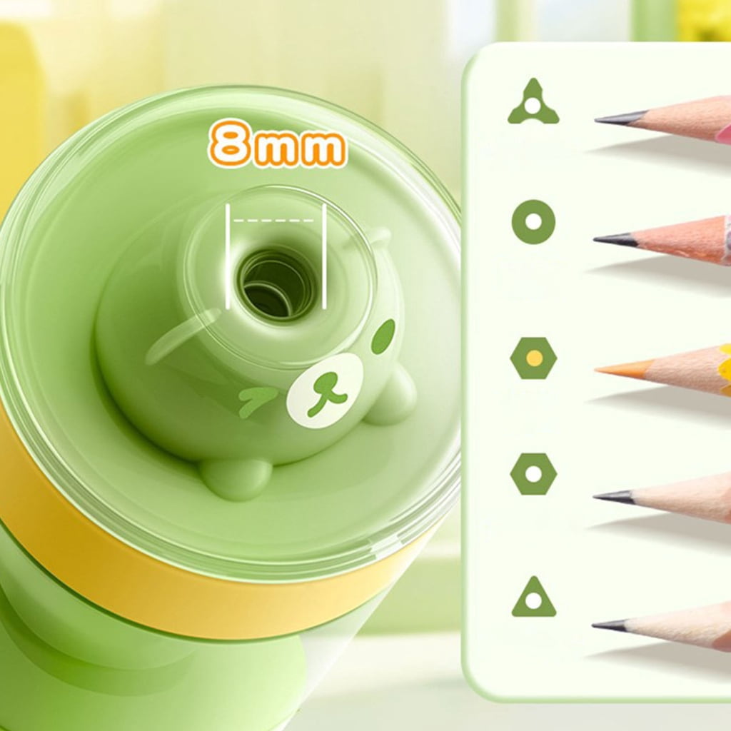 USB Automatic Electric Pencil Sharpener Auto Stop 3 Thickness Adjustable for 6mm-8mm Drawing Pencils Soft/Hard Charcoals